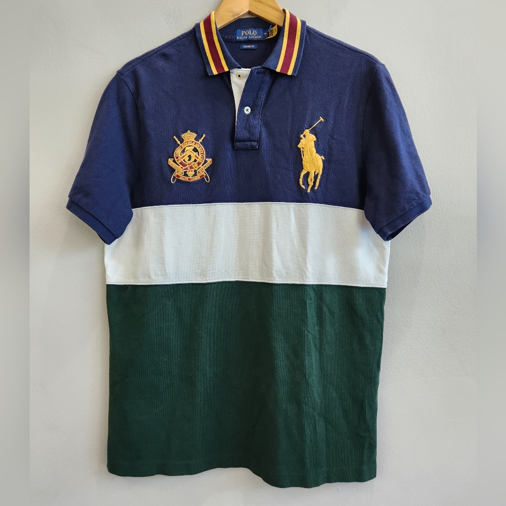 Polo Ralph Lauren Men's Classic Fit Shirt Big Pony #3 Crest Logo Size Medium